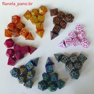 Halloween Elements Dice Unique Holiday Pattern Multi-faceted Set Dungeons and Dragons Board Game