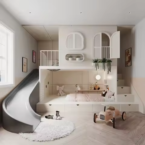 Customized Whole House Custom American Simple Upper and Lower Beds, Indoor Game House, Multi-functio