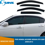 4pcs Side Window Deflectors For Honda Accord Sedan 8th Gen 2008 2009 2010 2011 2012 WeatherShield Wi