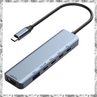 [I O J E] Type-C DP Alt Mode 6 in 1 USB-C Hub Featuring HDTV 4K/60Hz Dual Video Output USB3.2 Gen2 1