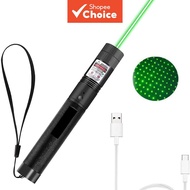 Laser 303 Laser Flashlight USB Rechargeable Green Laser Pointer 532nm 10000m High Power Penunjuk Las