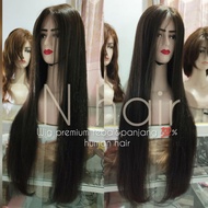 [✅Baru] Wig Rambut Asli, Premium Tebal &amp; Panjang 100% Human Hair
