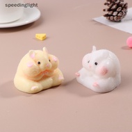 speedinglight Super Soft Cute Q-Bullet Simulated Hamster Fidget Toy Mini Squishy Toys Kawaii Stress Relief Squeeze Toy TPR Deion Toy SDT