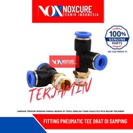 MPD 08-01 Tee Fitting Side Thread Slip Lock Hose 8mm Thread 1/ 8 Inch