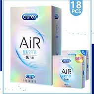 Value Bundle  Durex Condoms 18PCS Invisible Extra Thin  Natural Latex Rubber Sleeve and Extra Lubric