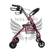 ♞☂Medical supplies Malachi B-806 Adjustable Adult Medical Walker Rollator with Seat and Wheels (Red)
