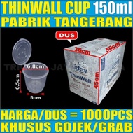 Thinwall Cup 150ml Cup Puding 150ml Per dus Tempat Cake Cup Gelas