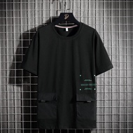 Áo Thun Nam 6XL 7XL 8XL Áo Thun 95% Cotton Ngắn Tay Ngoại Cỡ Màu Đen Áo Thun Mùa Hè Thời Trang HighS