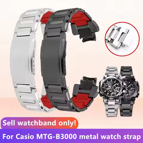 For Casio GSHOCK MTG-B3000 Solid Metal watchbands MTG B3000 Modified Stainless steel strap with Adap