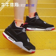 Air Jordan4 Jordan Bred Black Red Bull 19 Years Replica AJ4 Men Women Sports Basketball Shoes308497-