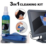3 in 1 LCD Cleaner Screen Cleaning Kit Spray Brush Micro Fiber Cloth Laptop Mobile Phone Screen