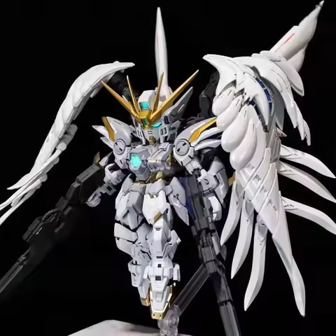 Bandai 1/144 Black Knight Squad With Light Wings Water sticker Action Figures Assembled Model Theate