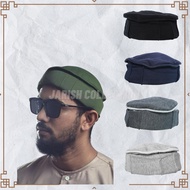 Peci PAKOL AFGHANISTAN Hajj Prayer Cap Islamic Boarding School Men Adults Boys Plain Black White Rou