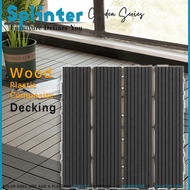 *SG Ready Stock* Wood Plastic Composit Decking Tiles DIY Interlocking Floor Deck Tiles Indoor Outdoo