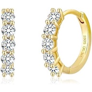 Moissanite Hoop Earrings for Women Lab Created 0.6 Carat-1.8 Carat Diamond Huggie Earrings White Gol