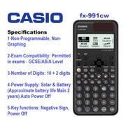 Casio Scientific Calculator FX-991CW Classwiz