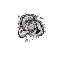 Evil Dog Car Cover Modification3D 3D Dog Bumper Scratch Cover Sticker Funny Creative Motorcycle Deco