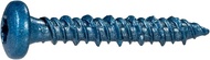 3/16" x 1-1/4" TorqueMaster Blue Ruspert Star Drive Pan Head Masonry Screws, 100 Pieces, Concrete Sc