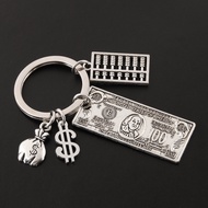 100 Dollar USD Model Keychain Money Tree Purse For Handmade Souvenir US Currency Keyring