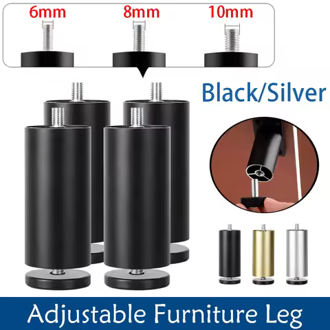 M6 M8 M10 Adjustable Furniture Leg Aluminum Alloy Table Legs For TV Cabinet/Wardrobe/Raised Refriger