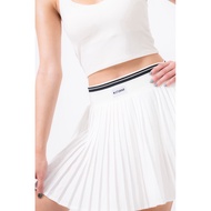 FAYE in White Pleated Tennis Skirt by Stunner– Women's Quick Dry Active Skort with Inner Shorts