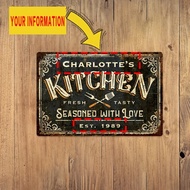 Chen Ouhai Customized Metal Signage Suitable for Kitchen and Bar-Text 8x12 Inch Aluminum Wall Art-We
