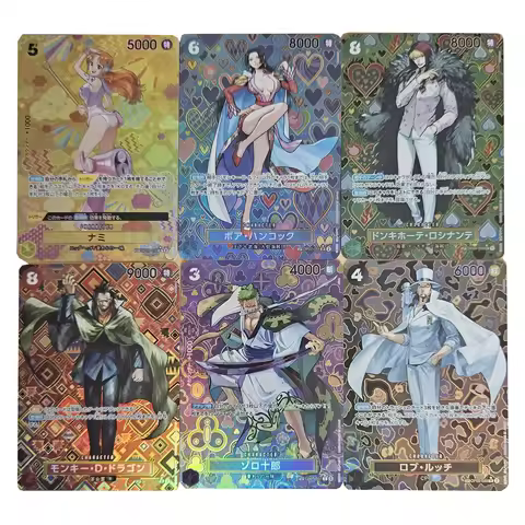 6Pcs/set Diy Self Made One Piece Opcg Nami Hancock Collection Card OPCG Roronoa Zoro Classic Limited