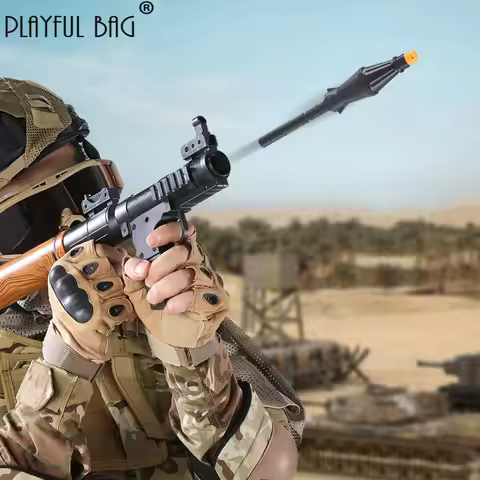 PB Playful bag Children rpg rocket launcher toys Soft head rocket toys Outdoor CS soft bullet game r