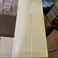 Plafon PVC putih polos nat silver glossy SOKU 0001 7mm