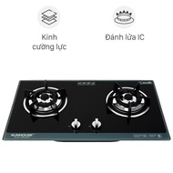 Bếp Ga Âm Kính Sunhouse SHB5548MT-Chính Hãng trưng bày 99%Tiết kiệm gas-có Đầu hâmĐánh lửa IC Kính