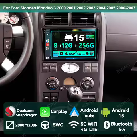 Car Radio Android 15 For Ford Mondeo Mondeo 3 2000 2001 2002 2003 2004 2005 2006-2007 4G LTE 5G WIFI