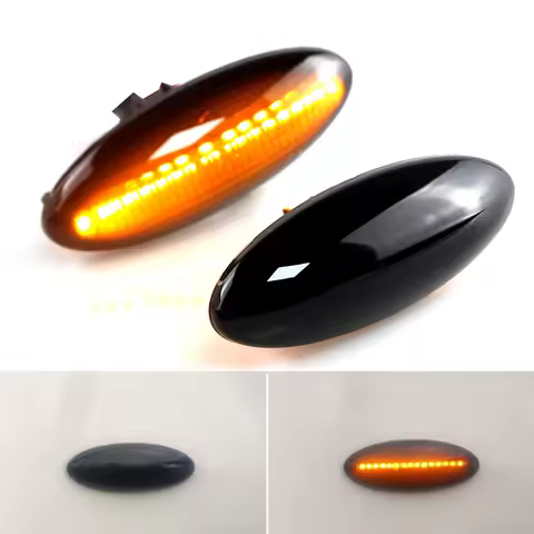 2PCS Dynamic Led Side Marker Flowing Turn Signal Light Panel Lamp Error-free decoding for Toyota Aur