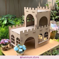 KAYU Level Rabbit House | Cat House | Wooden Rabbit Palace | Rabbit Cage Bed