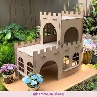 KAYU Floor Rabbit House | Cat House | Wooden Bunny Palace | Rabbit Cage Bed