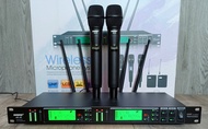 SHURE UR4Dความถี่ใหม่803-806Mhz Microphone Wireless Receiver ชุดไมค์โครโฟนคู่ไร้สายคลื่นUHFพร้อมกล่อ