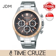 [Time Cruze] Seiko JDM SBTR026 Spirit Chronograph Bronze Bezel Quartz Men Watch