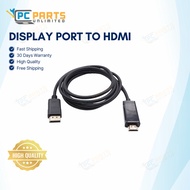 DP To HDMI Cable 1080P HDMI DP Cable DisplayPort to HDMI Cable 4K Display Port for PC Laptop HDTV
