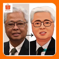 NEW RELEASE ‼️Digital Potrait Lukisan Potret Ilustrasi Profile Picture Whatsapp Graphic Design Gamba