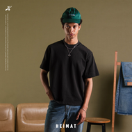 HEIMAT ESSENTIALS 1.0 TEE - VINTAGE BLACK WASH - เสื้อยืดคอกลมทรง boxy