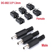 10pcs DC Power Jack Socket Connector DC-002 3.5*1.3mm DC002 Female Mini Socket 3.5x1.3mm DC Male Plu