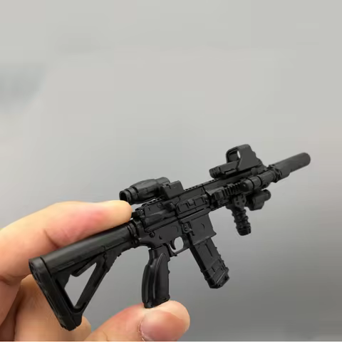 1/6 Scale HK416 Automatic Rifle Assembly Weapon Model Kit Soldier Accessories