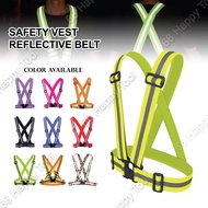 Safety Vest Reflective Belt High Visibility Coat with Grey Straps Fabric Elastic Reflecting Belt Jak