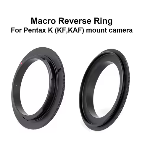 For Pentax K Mount Macro Reverse Adapter Ring 49/ 52/ 55/ 58/ 62/ 67/ 72/ 77mm for Pentax K Mount Ca