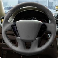 Black Car Steering Wheel Cover DIY Microfiber Leather For Nissan Teana 2008-2013 Murano Elgrand Ques