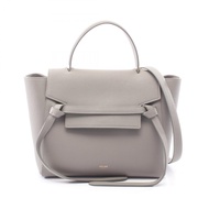 【二手】Celine CELINE手提包 BELT BAG MICRO 腰包 Micro 2WAY 灰色皮革腰包 Micro 女士二手 A