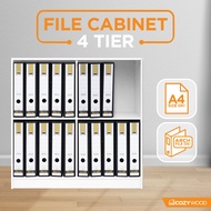 [COZY] Office File Cabinet 4 Tier/A4 Bookshelf/Rak Buku 4 Tingkat/Home Furniture/A4 Shelf/A4 Kabinet