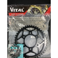 KAWASAKI Z900 / Z900RS / Z1000 15T-43T SPRINGS 525XRING VITAL GENUINE RUBBER SEALS