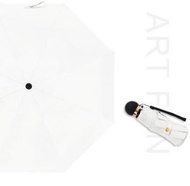 BEAR - 小清新五折黑膠遮陽傘（白色 54cm*8k)