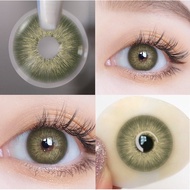 EYESHARE PATTAYA Graded Colored Contact Lenses Blue/Green Lens Power 0.00--8.00 Degrees Natural Make