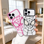 Cool Pink Black Spiderman Motif Softcase Compatible For Redmi 15C 14C 13C 12C NOTE 15 14 13 12 9C 10